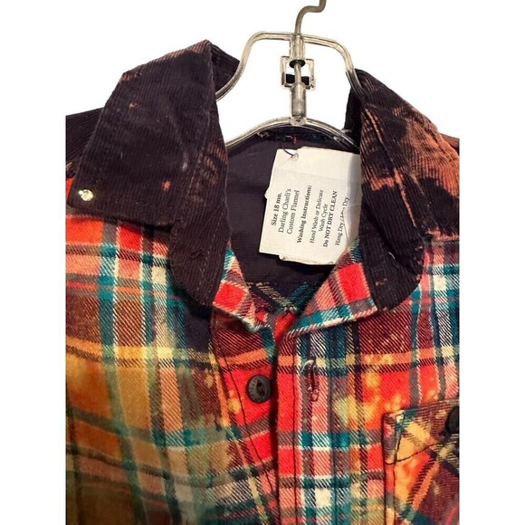 Upcycled Distressed Ombre “Thankful” Boutique Long Sleeve 18m  Corduroy Detail - Picture 2 of 6